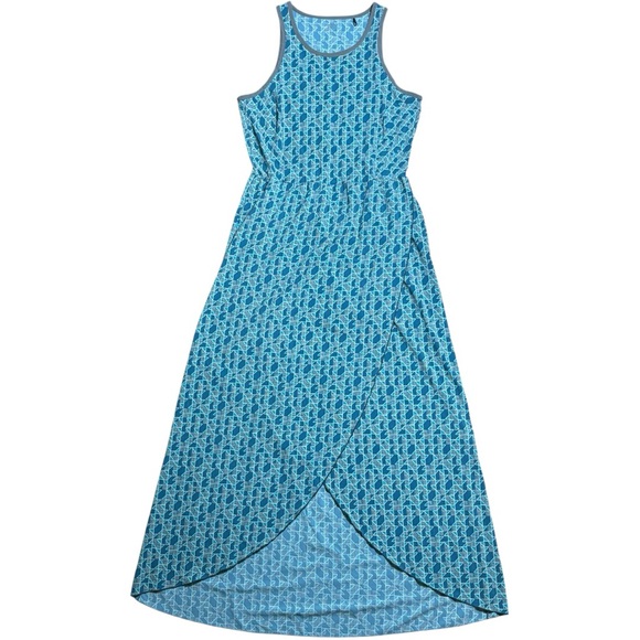 Toad&Co Sunkissed Maxi Dress In Turquoise Cove Vine Sz M - Picture 1 of 16